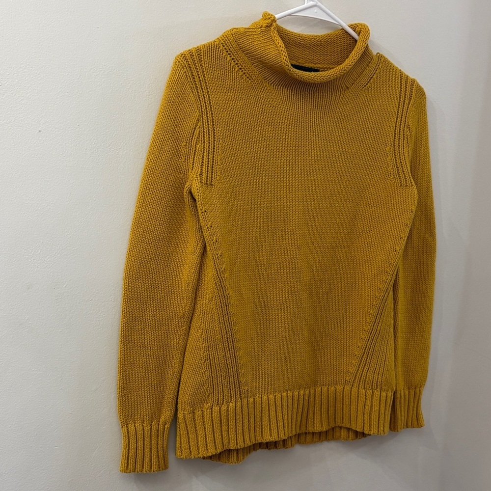 J Crew Always - Cozy Mustard yellow roll neck Sweater - women’s XS